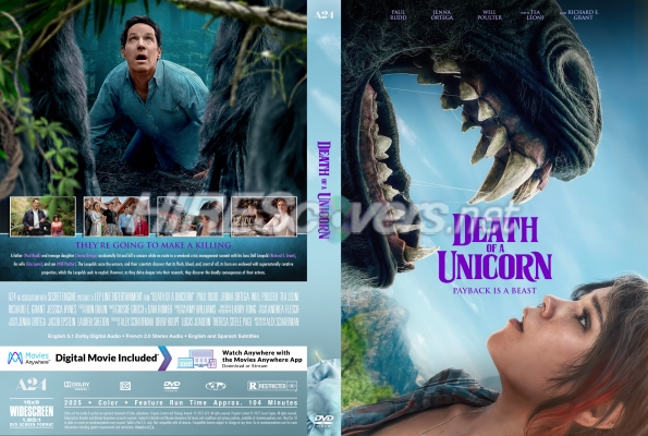 normal Death of a Unicorn 2025 Custom DVD Cover