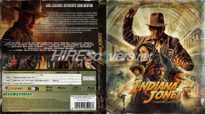 normal INDIANA JONE ET LE CADRAN DE LA DESTINEE Jaquette BLU RAY
