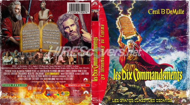 normal LES DIX COMMANDEMENTS Jaquette Blu ray usee