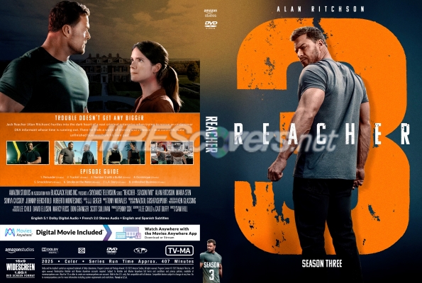 normal Reacher 2025 Season Three Custom DVD Cover