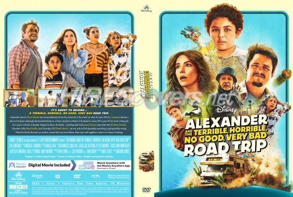 normal Alexander and the Terrible Horrible No Good Very Bad Road Trip 2025 Custom DVD Cover