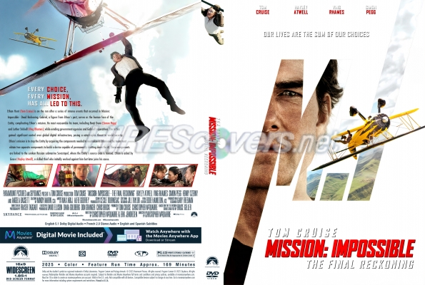 normal Mission Impossible The Final Reckoning 2025 Custom DVD Cover