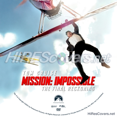 normal Mission Impossible The Final Reckoning 2025 Custom DVD Label