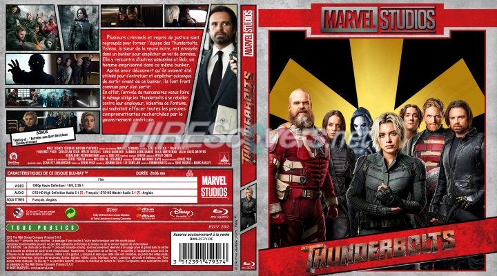 normal THUNDERBOLTS Jaquette Blu ray facon BD