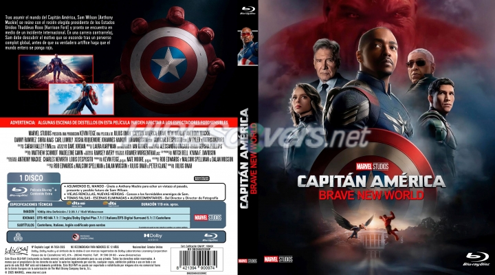 normal capitan america brave new world caja Bluray Marvel Divisa
