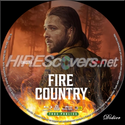 normal FIRE COUNTRY Sticker disque 1