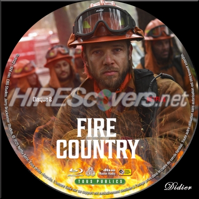 normal FIRE COUNTRY Sticker disque 2