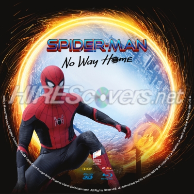 normal 12MM Spiderman No Way Home 3D Bluray Disc Label Hirecovers