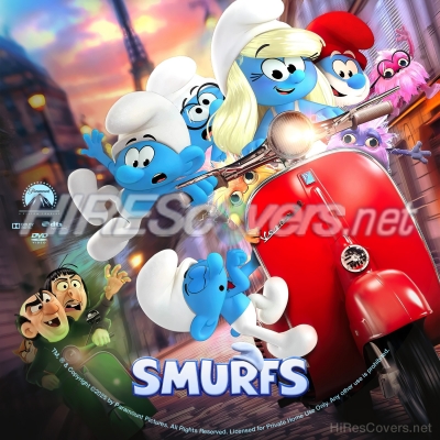 normal Smurfs 2025 Custom DVD Label