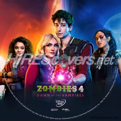 normal ZOMBIES 4 Dawn of the Vampires 2025 Custom DVD Label