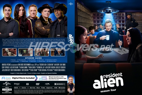 normal Resident Alien 2025 Season Four Custom DVD Cover