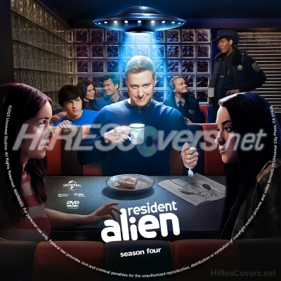 normal Resident Alien 2025 Season Four Custom DVD Label