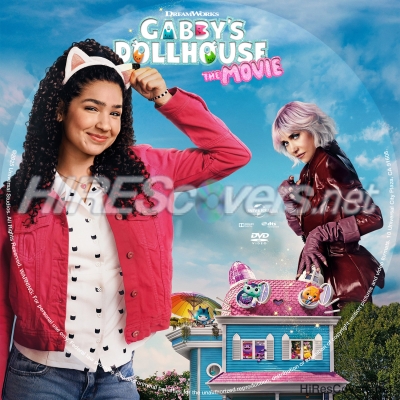 normal Gabby s Dollhouse The Movie 2025 Custom DVD Label