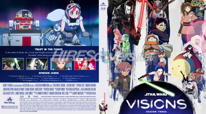 normal Star Wars Visions 2025 Season Three Custom Blu ray Cover