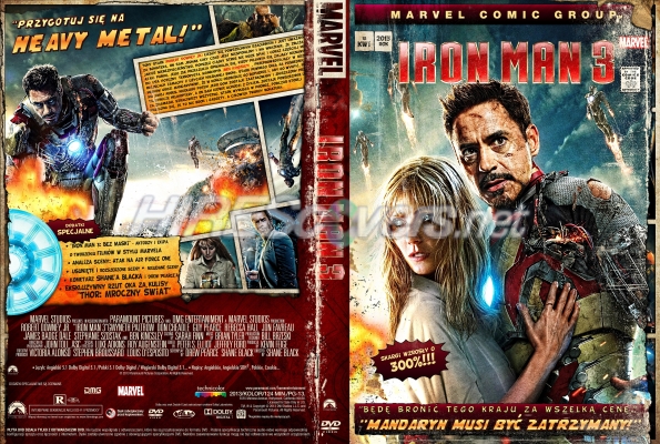normal Iron Man 3 dvd cover Marvel Comics Collection by Matush