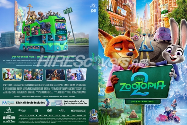 normal Zootopia 2 2025 Custom DVD Cover