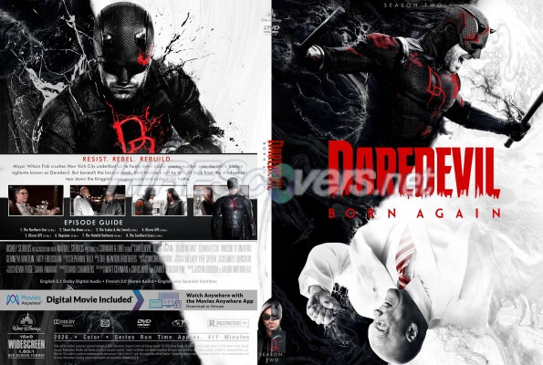 normal Daredevil Born Again 28202529 Season Two Custom DVD Cover